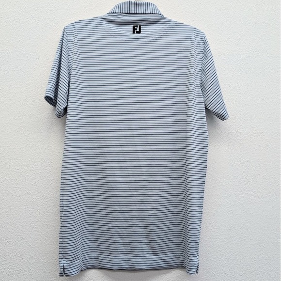 FootJoy Tour Issue Polo Mens‎ Small Blue Striped Performance - Picture 5 of 9